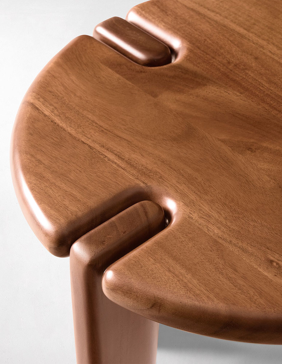 Mesa auxiliar Hollis de madera 3