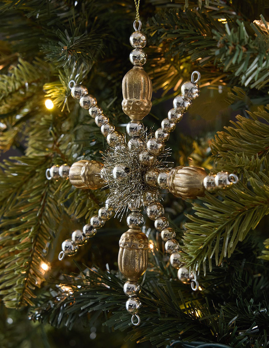 Ornamento navideño Beaded Star